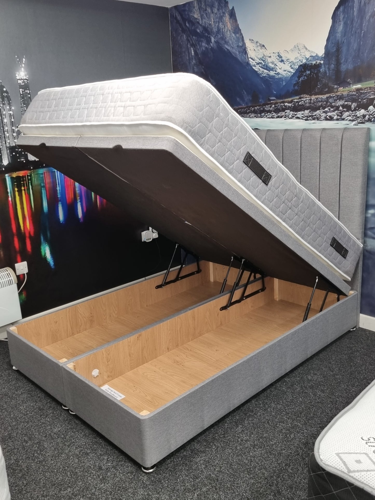 Ottoman Storage Bed With 54in Headboard