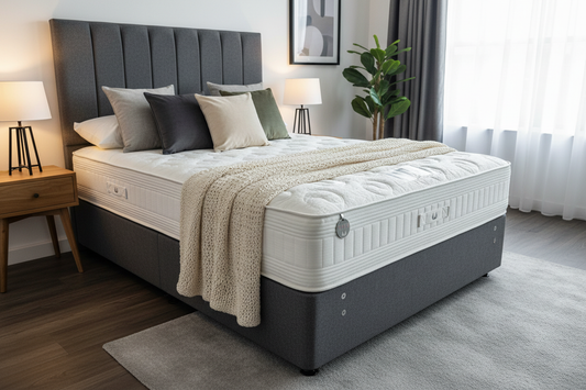 Canterbury mattress in modern bedroom - different setting