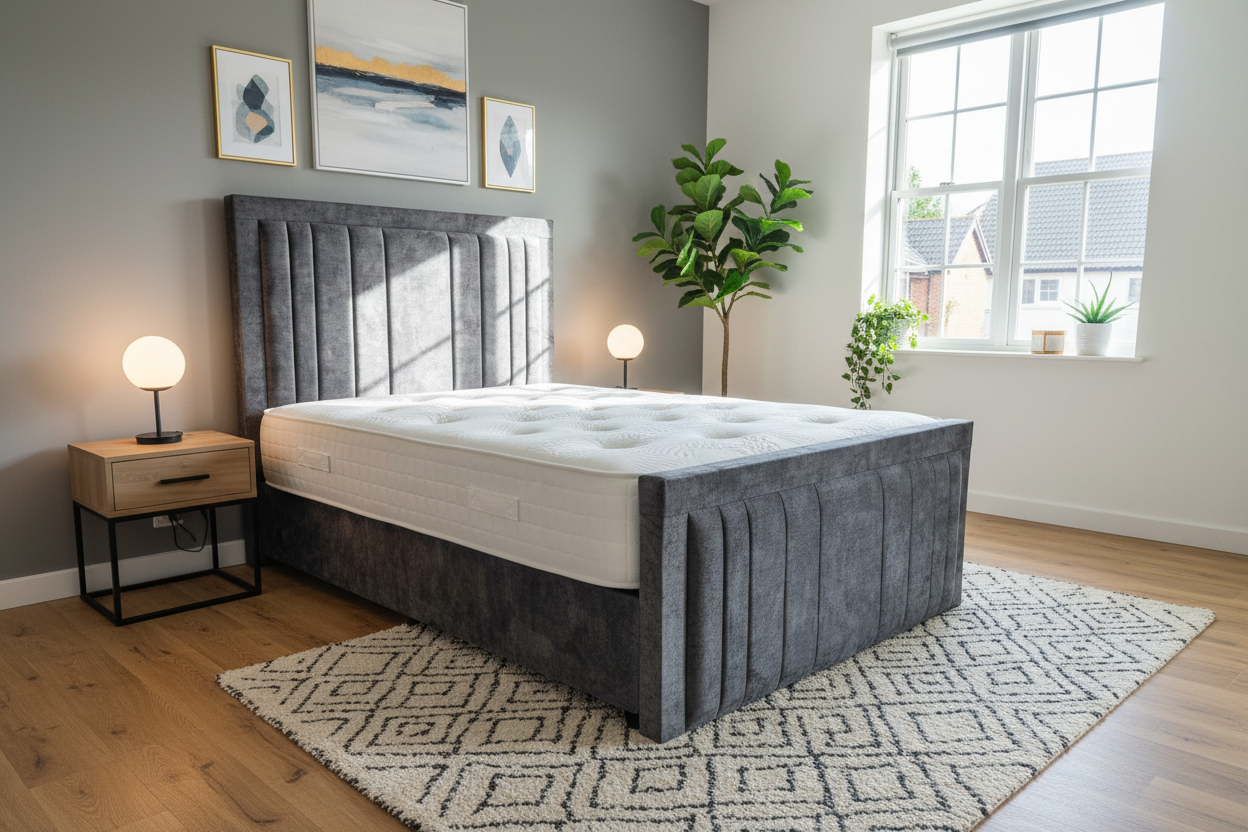 Cinderella Ottoman Storage Bed in bedroom setting